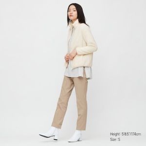 Women Fluffy Yarn Fleece Full-Zip Jacket